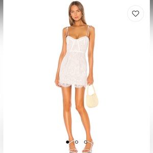 Lottie Lace bustier white dress by Superdown